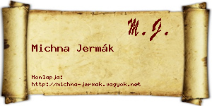 Michna Jermák névjegykártya